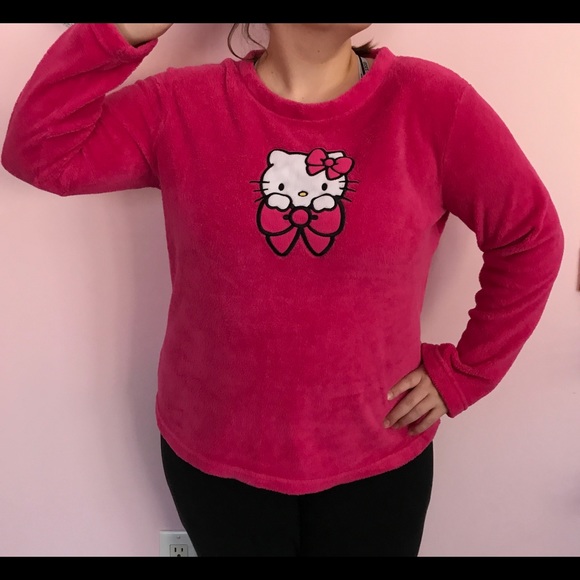 Hello Kitty adult large fluffy pink top - long sleeve - Picture 2 of 6